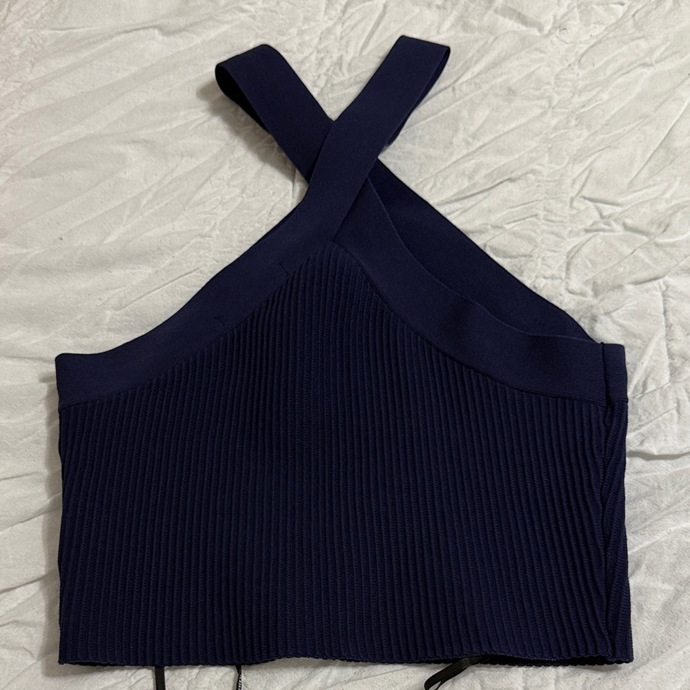 Navy cross top